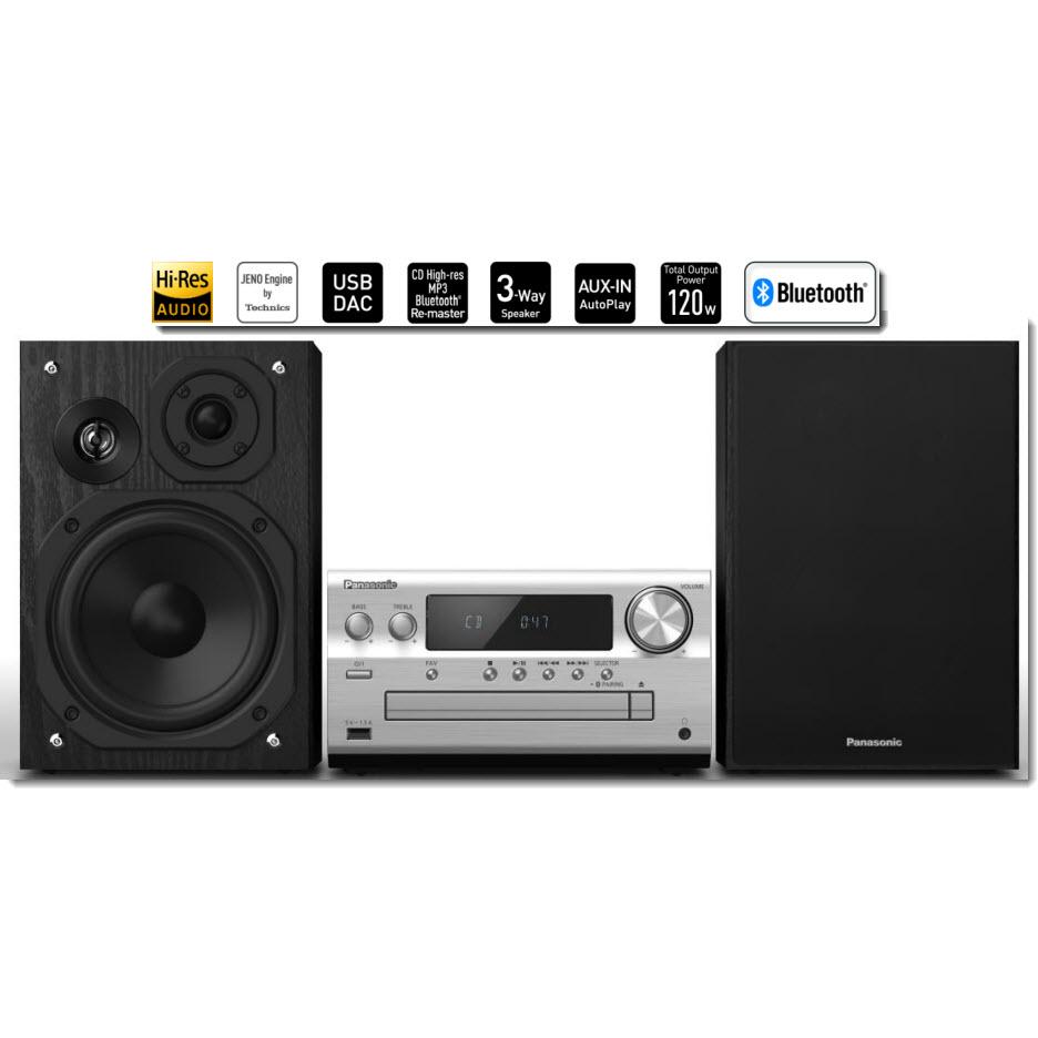 Panasonic Système audio d'étagère de 120 watts avec Bluetooth SC-PMX800