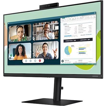 Samsung 24-inch Professional Monitor with Integrated Webcam and Speakers LS24A400VENXZA IMAGE 2