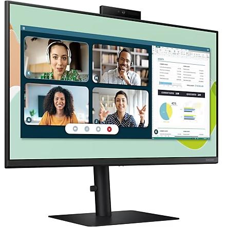 Samsung 24-inch Professional Monitor with Integrated Webcam and Speakers LS24A400VENXZA IMAGE 3
