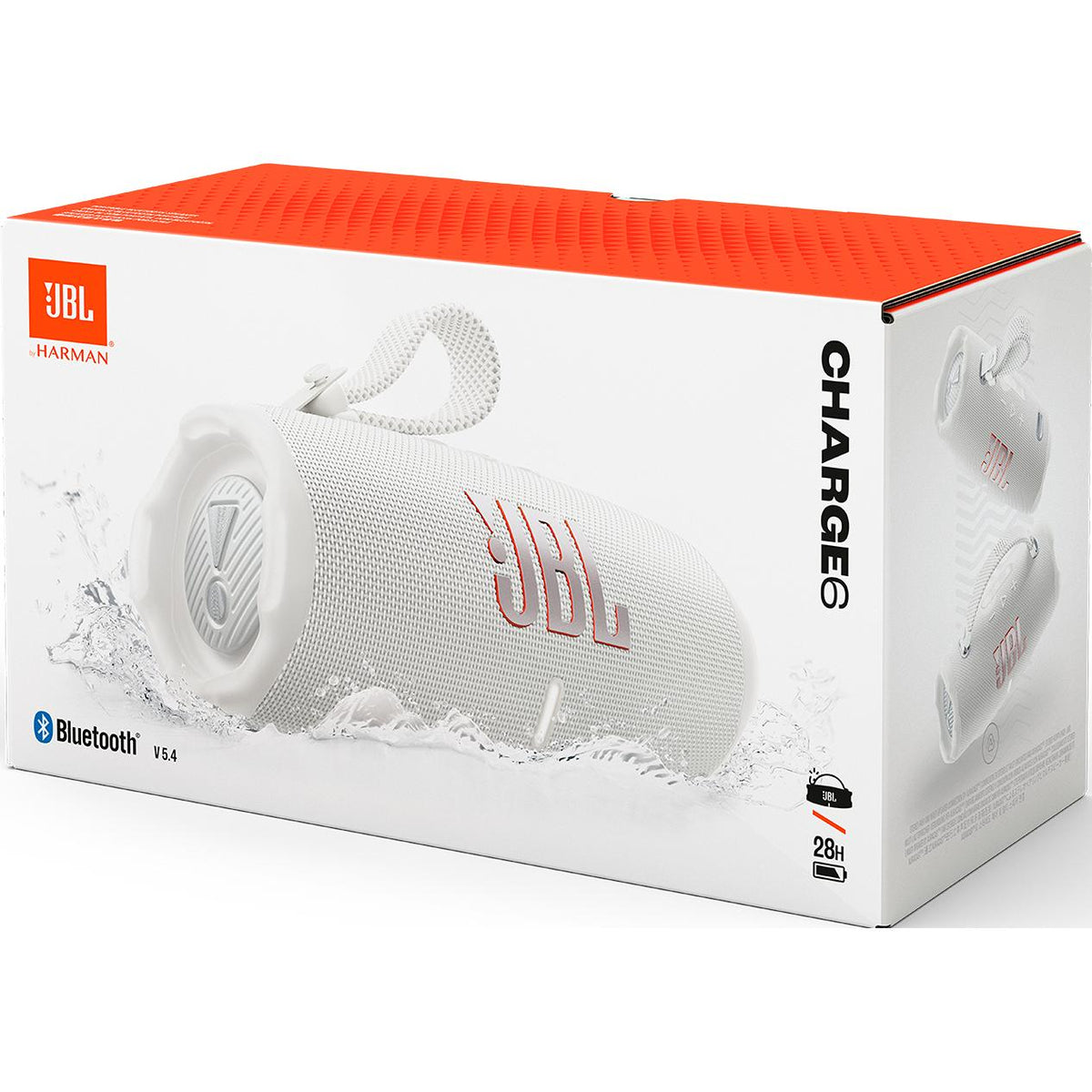 JBL Bluetooth Portable Speaker JBLCHARGE6WHTAM