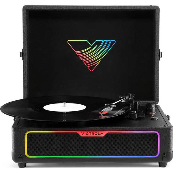  Victrola Journey Glow Suitcase Turntable VSC-700SB-BLK IMAGE 1