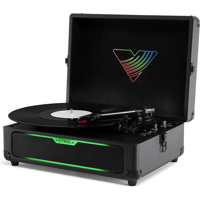  Victrola Journey Glow Suitcase Turntable VSC-700SB-BLK IMAGE 3