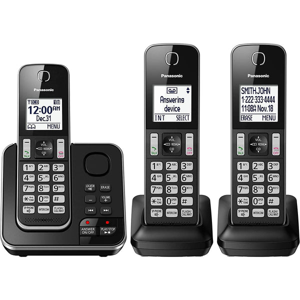 Panasonic Cordless Phones 3-Handset KX-TGD393B IMAGE 1